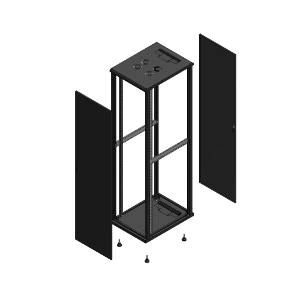 Gigamedia Vloer patchkast av enkel tol ar enkel tol ex 19" 47he 600x800mm zwart 704768ptsptsex