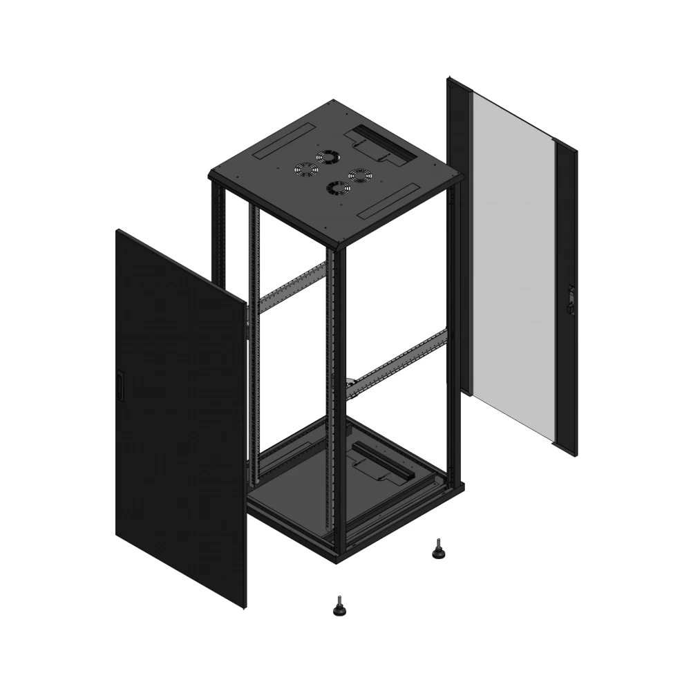 Gigamedia Vloer patchkast av enkel tol ar enkel ver ex 19" 36he 800x800mm zwart 703688ptspvsex