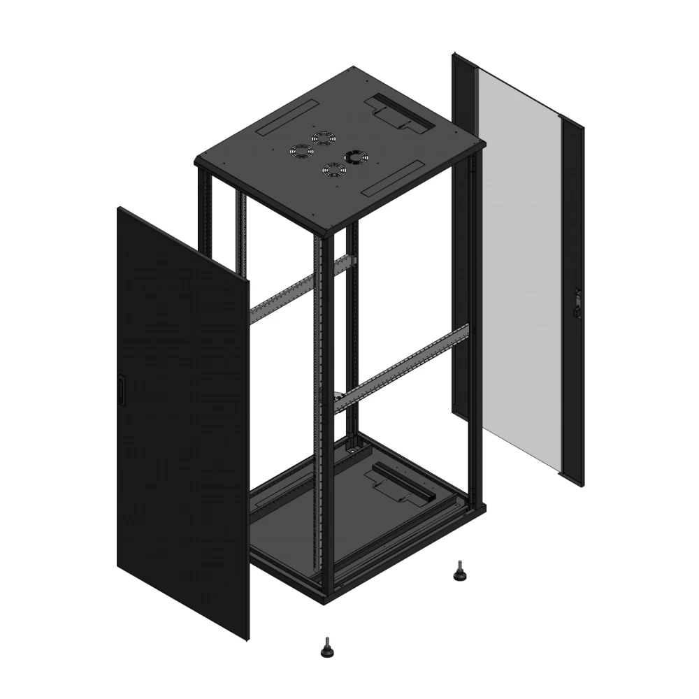 Gigamedia Vloer patchkast av enkel tol ar enkel ver ex 19" 42he 800x1000mm zwart 7042810ptspvsex