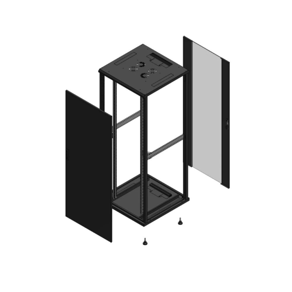 Gigamedia Vloer patchkast av enkel tol ar enkel ver ex 19" 42he 800x800mm zwart 704288ptspvsex
