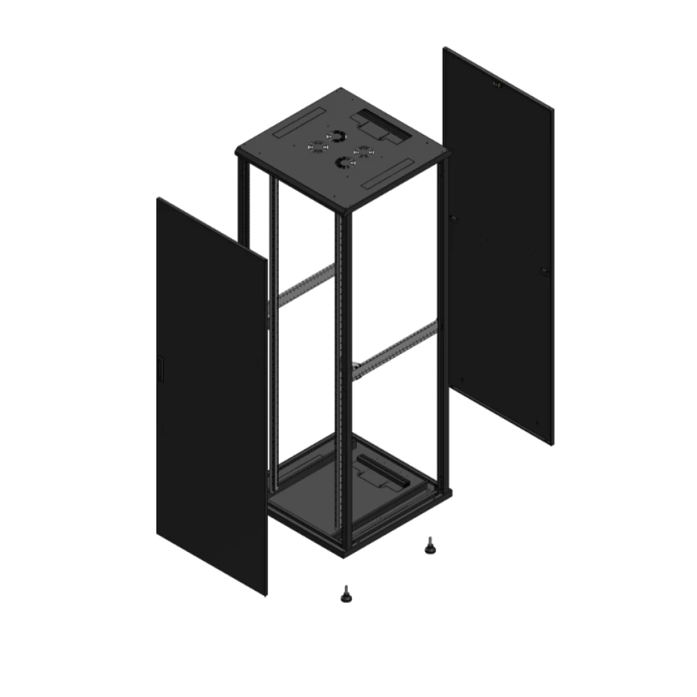 Gigamedia Vloer patchkast av enkel tol par ex 19" 47he 800x800mm zwart 704788ptsparex