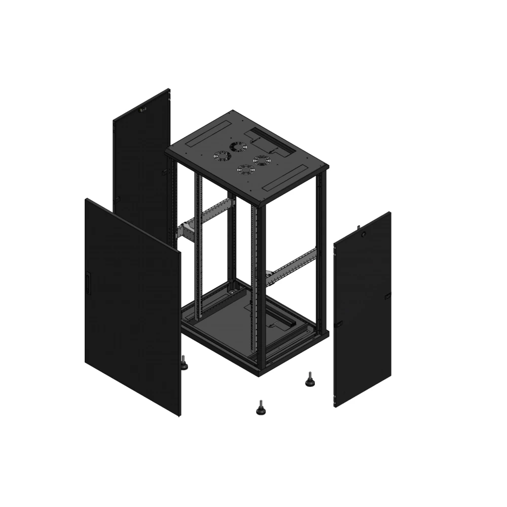 Gigamedia Vloer patchkast av enkel tol SP 19" 26he 800x600mm zwart 702686PTSSP