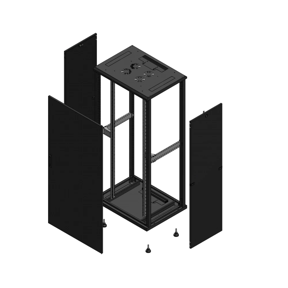 Gigamedia Vloer patchkast av enkel tol SP 19" 36he 800x600mm zwart 703686PTSSP