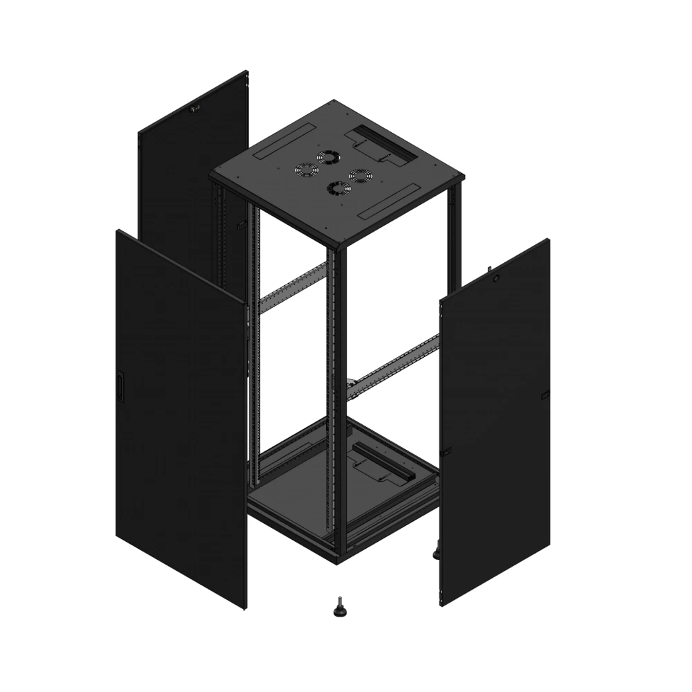 Gigamedia Vloer patchkast av enkel tol SP 19" 36he 800x800mm zwart 703688PTSSP