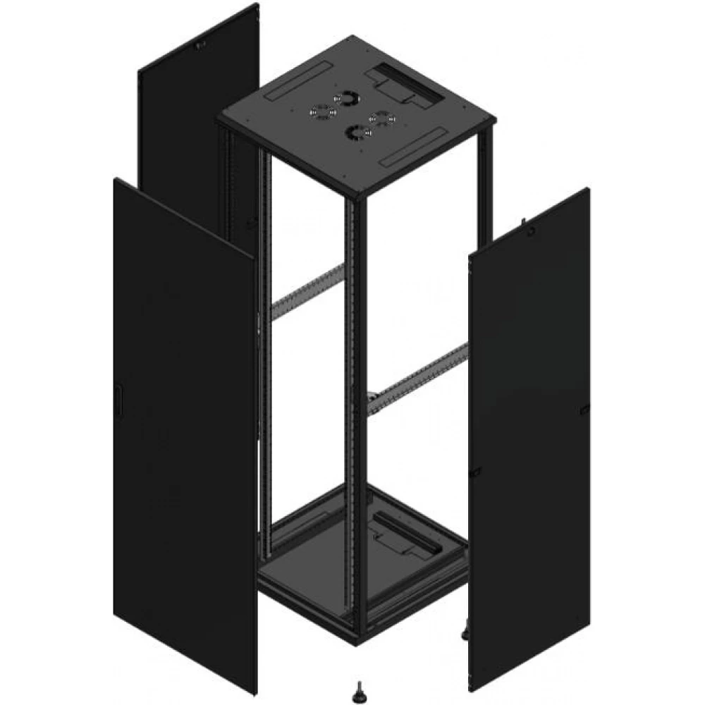 Gigamedia Vloer patchkast av enkel tol SP 19" 47he 800x800mm zwart 704788PTSSP