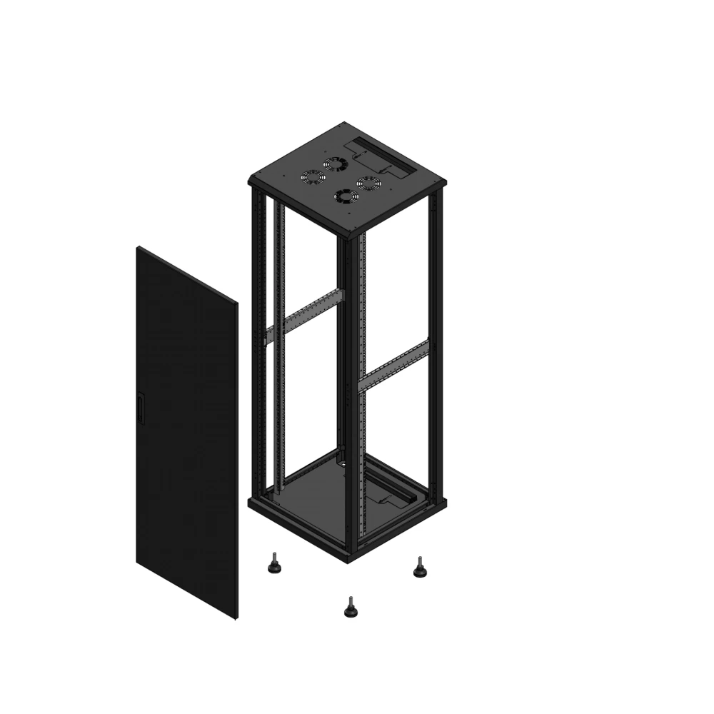 Gigamedia Vloer patchkast av enkel tol SP ex 19" 36he 600x600mm zwart 703666ptsspex
