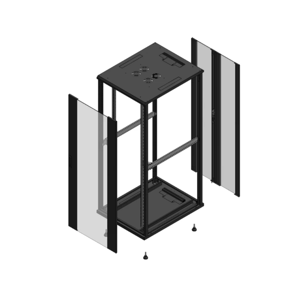 Gigamedia Vloer patchkast av enkel ver ar dubbel ver ex 19" 42he 800x1000mm zwart 7042810pvspvdex