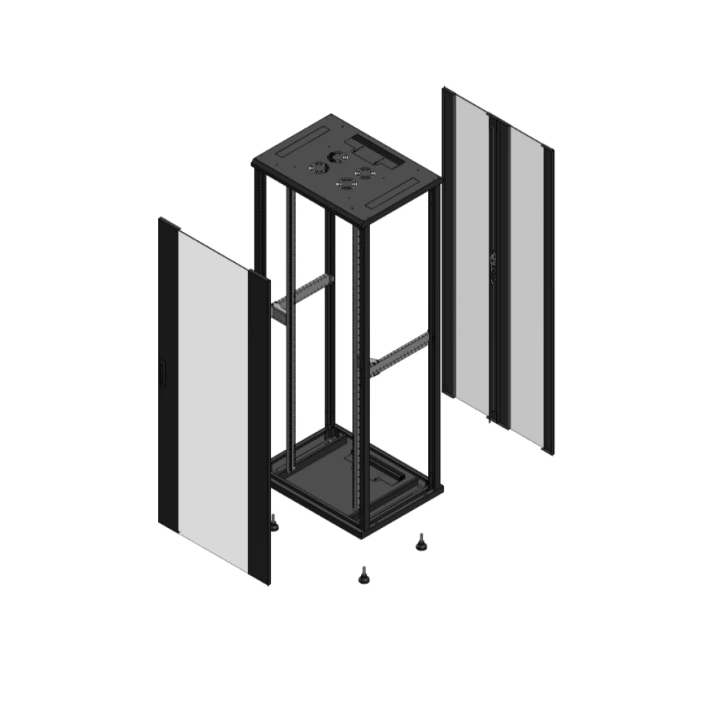 Gigamedia Vloer patchkast av enkel ver ar dubbel ver ex 19" 42he 800x600mm zwart 704286pvspvdex