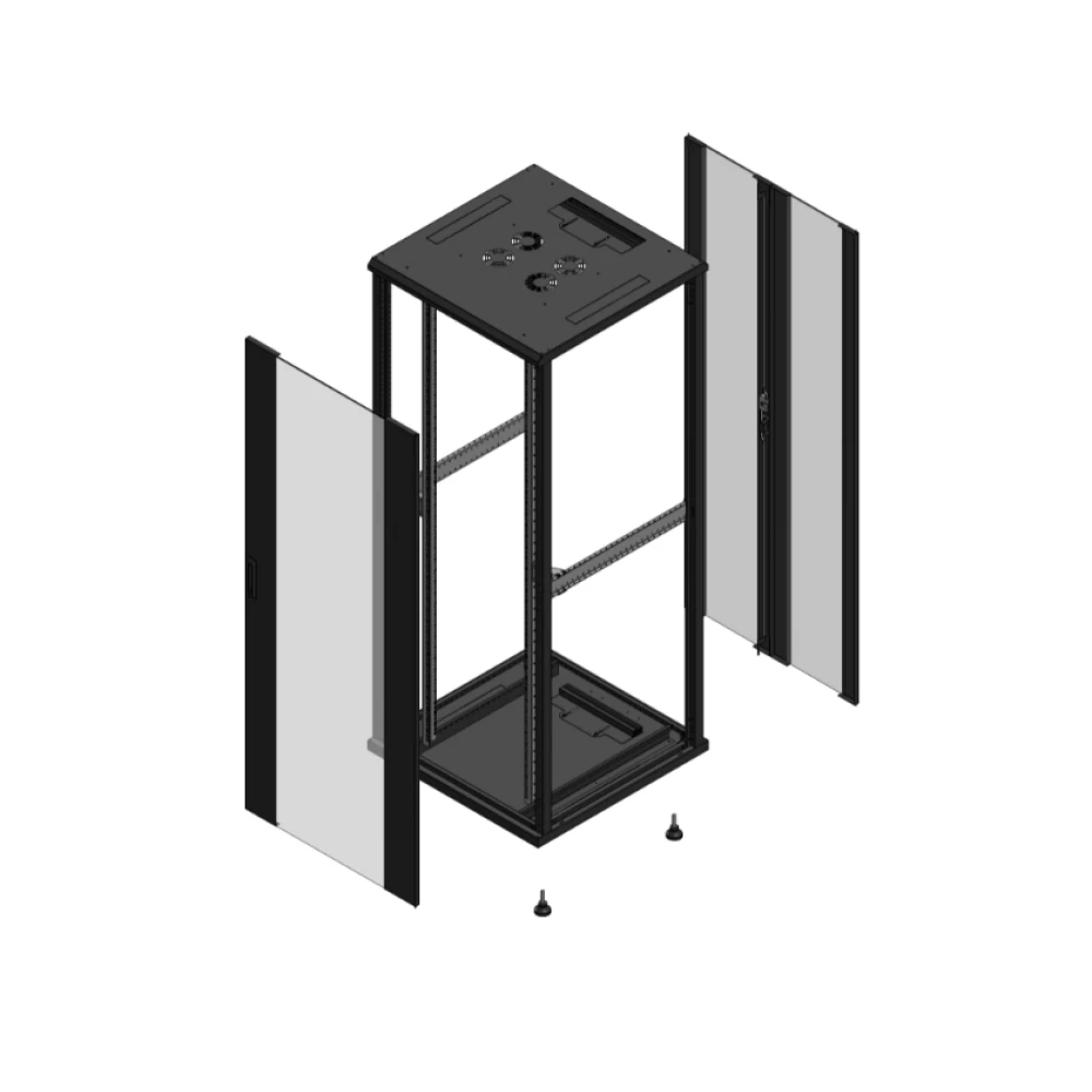 Gigamedia Vloer patchkast av enkel ver ar dubbel ver ex 19" 42he 800x800mm zwart 704288pvspvdex