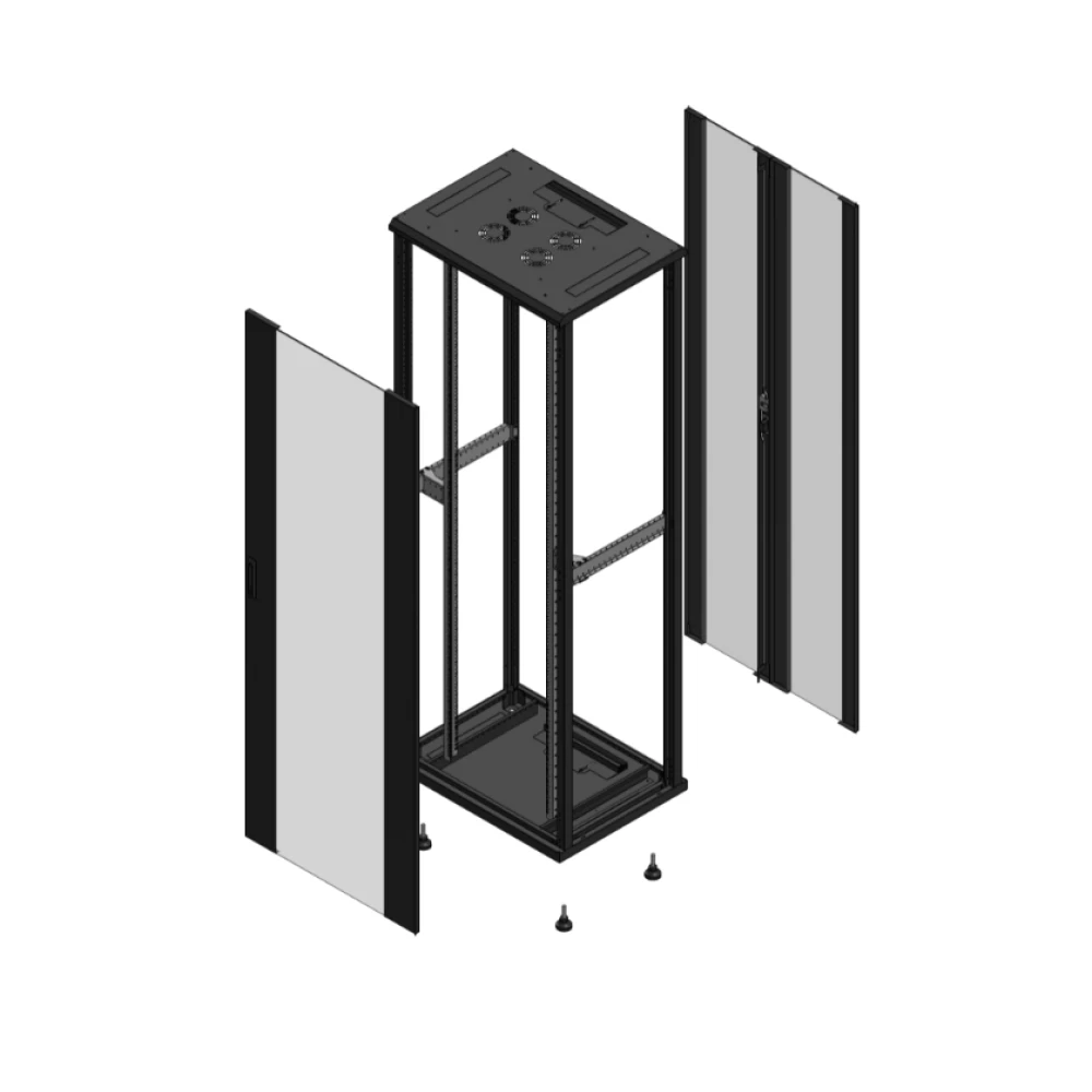 Gigamedia Vloer patchkast av enkel ver ar dubbel ver ex 19" 47he 800x600mm zwart 704786pvspvdex