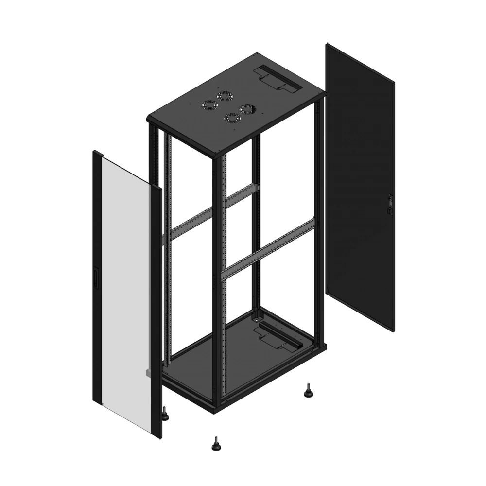 Gigamedia Vloer patchkast av enkel ver ar enkel tol ex 19" 42he 600x1000mm zwart 7042610pvsptsex