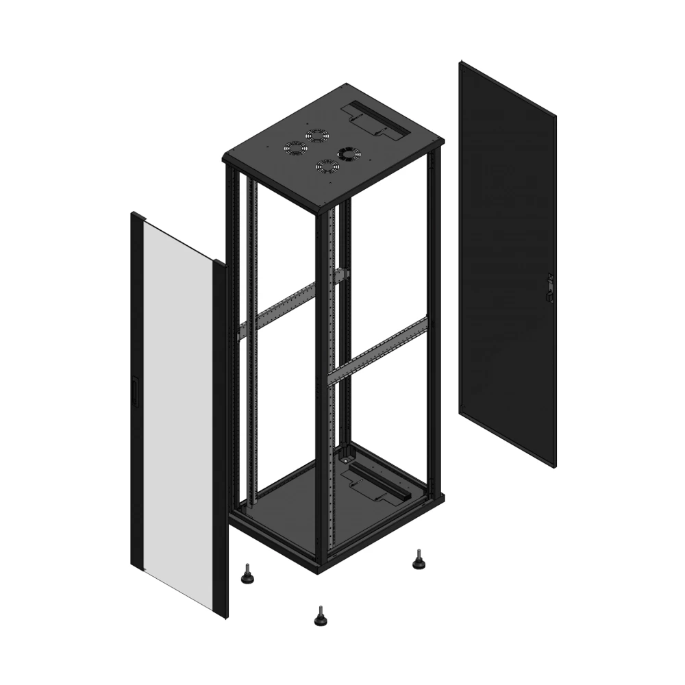 Gigamedia Vloer patchkast av enkel ver ar enkel tol ex 19" 42he 600x800mm zwart 704268pvsptsex