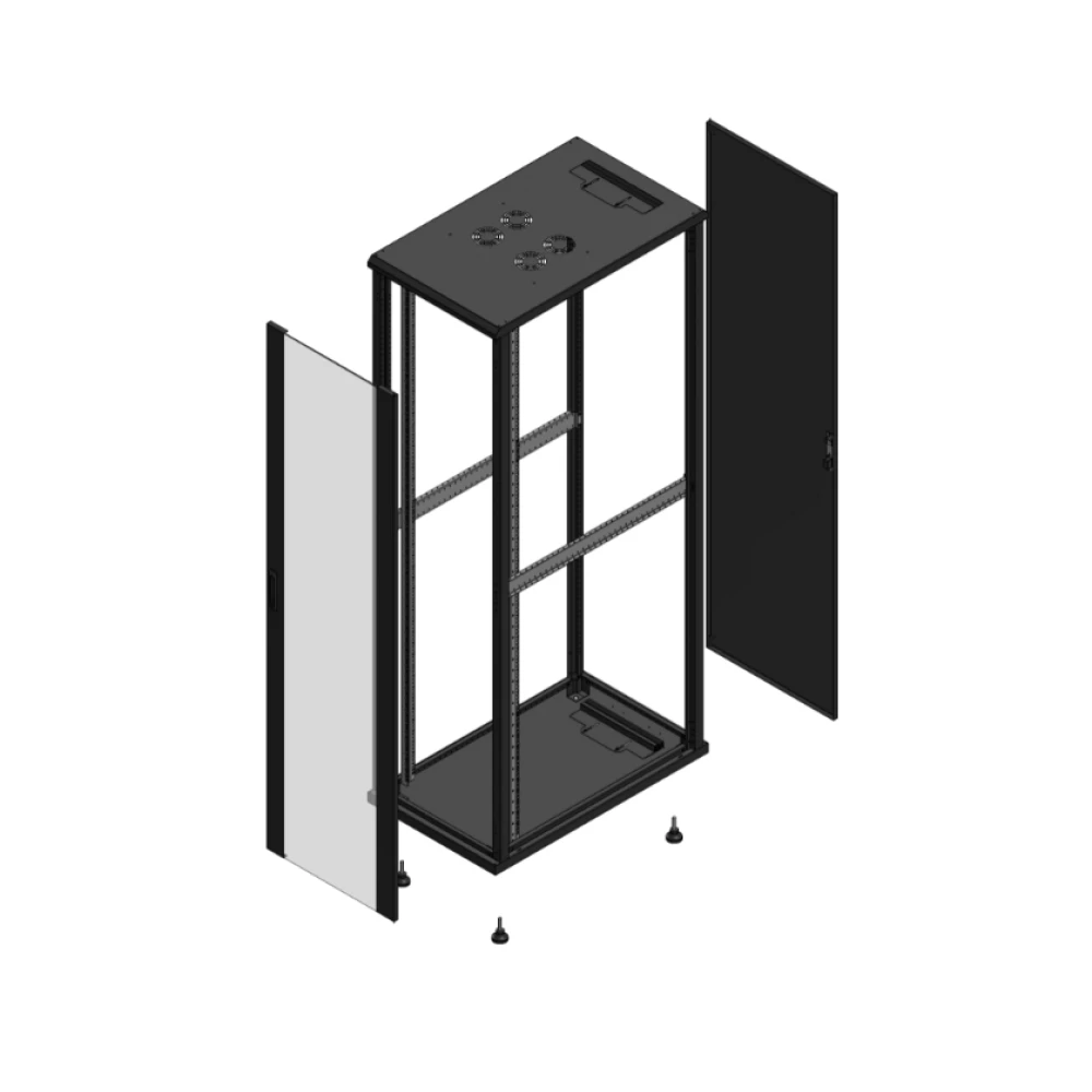 Gigamedia Vloer patchkast av enkel ver ar enkel tol ex 19" 47he 600x1000mm zwart 7047610pvsptsex