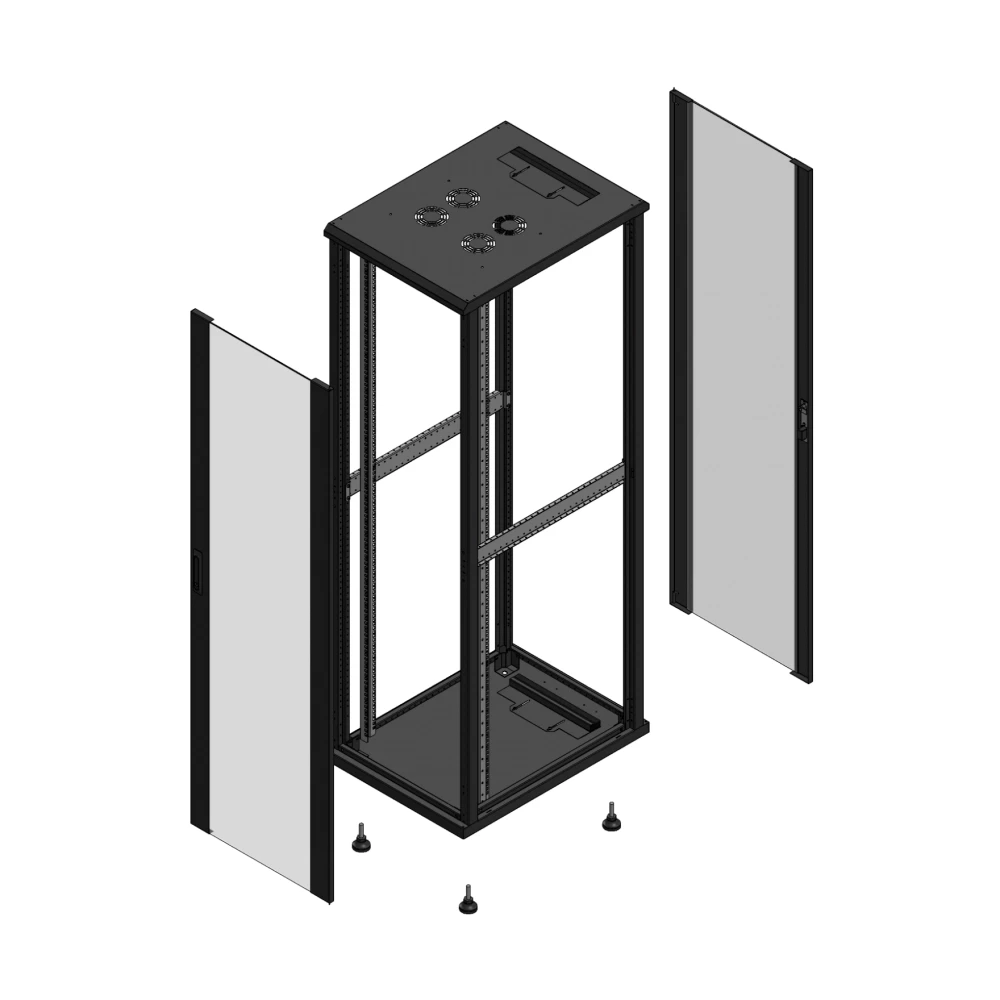 Gigamedia Vloer patchkast av enkel ver ar enkel ver ex 19" 42he 600x800mm zwart 704268pvspvsex