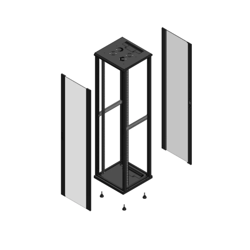 Gigamedia Vloer patchkast av enkel ver ar enkel ver ex 19" 47he 600x600mm zwart 704766pvspvsex