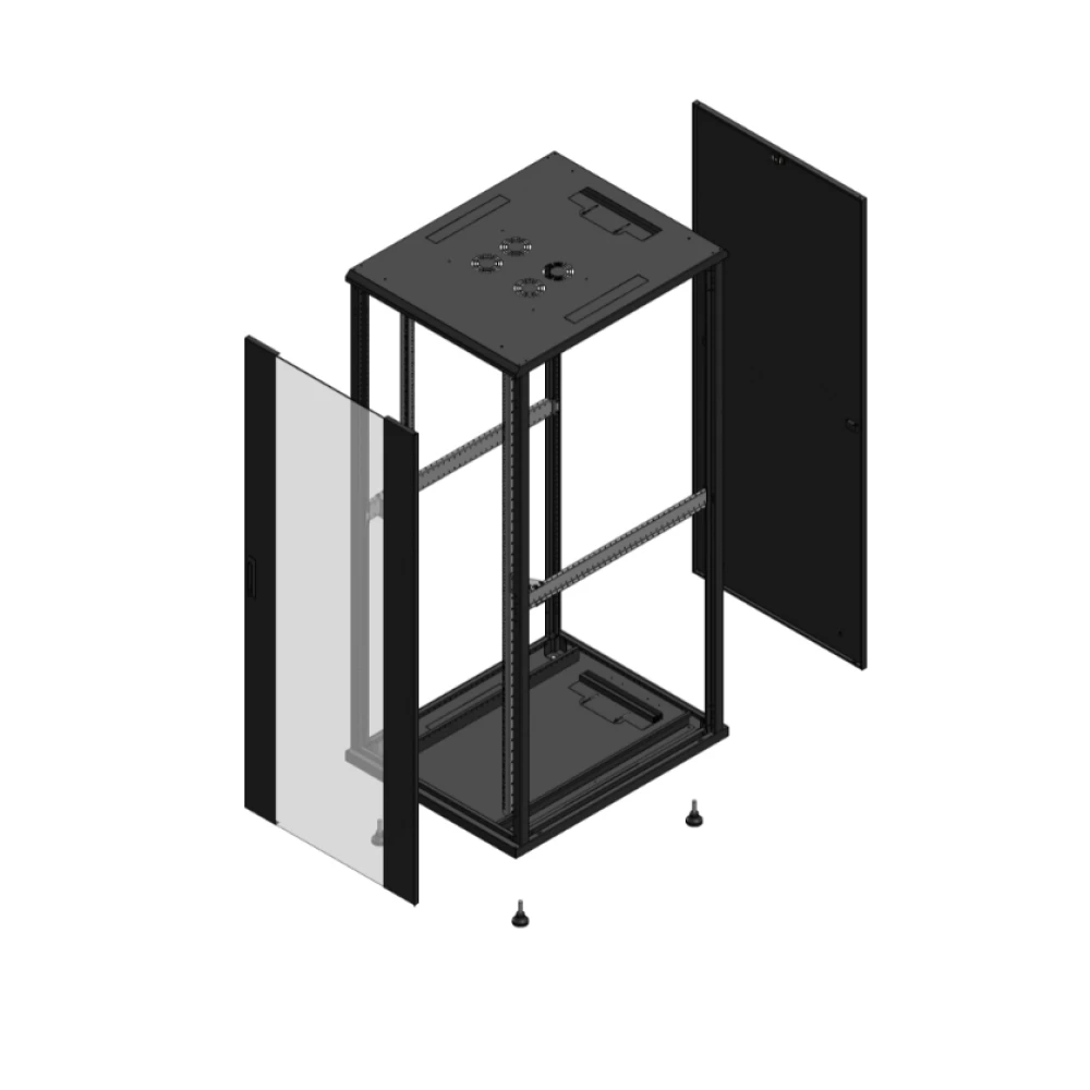 Gigamedia Vloer patchkast av enkel ver par ex 19" 42he 800x1000mm zwart 7042810pvsparex