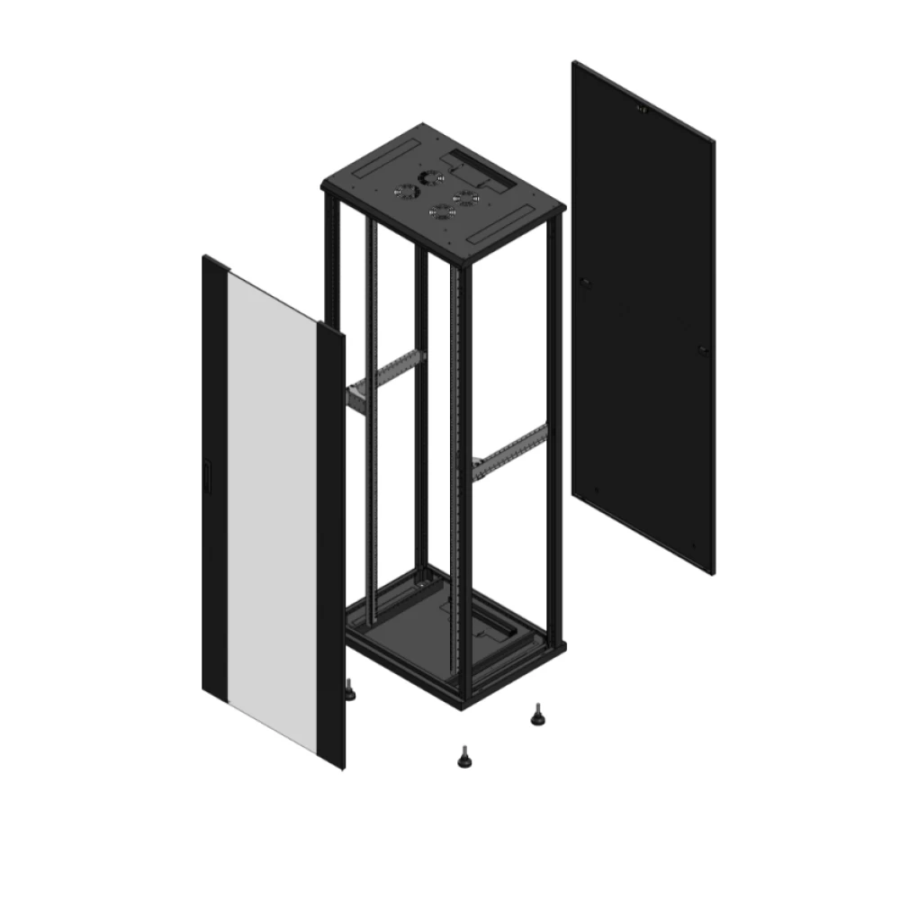 Gigamedia Vloer patchkast av enkel ver par ex 19" 47he 800x600mm zwart 704786pvsparex