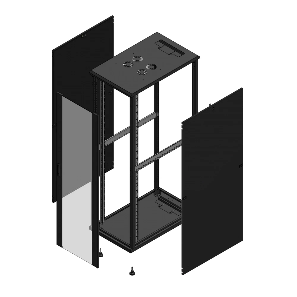Gigamedia Vloer patchkast av enkel ver SP 19" 42he 600x1000mm zwart 7042610PVSSP