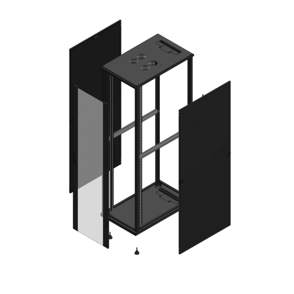 Gigamedia Vloer patchkast av enkel ver SP 19" 47he 600x1000mm zwart 7047610PVSSP