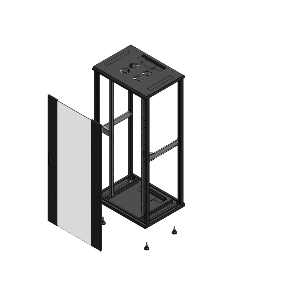 Gigamedia Vloer patchkast av enkel ver SP ex 19" 36he 800x600mm zwart 703686pvsspex