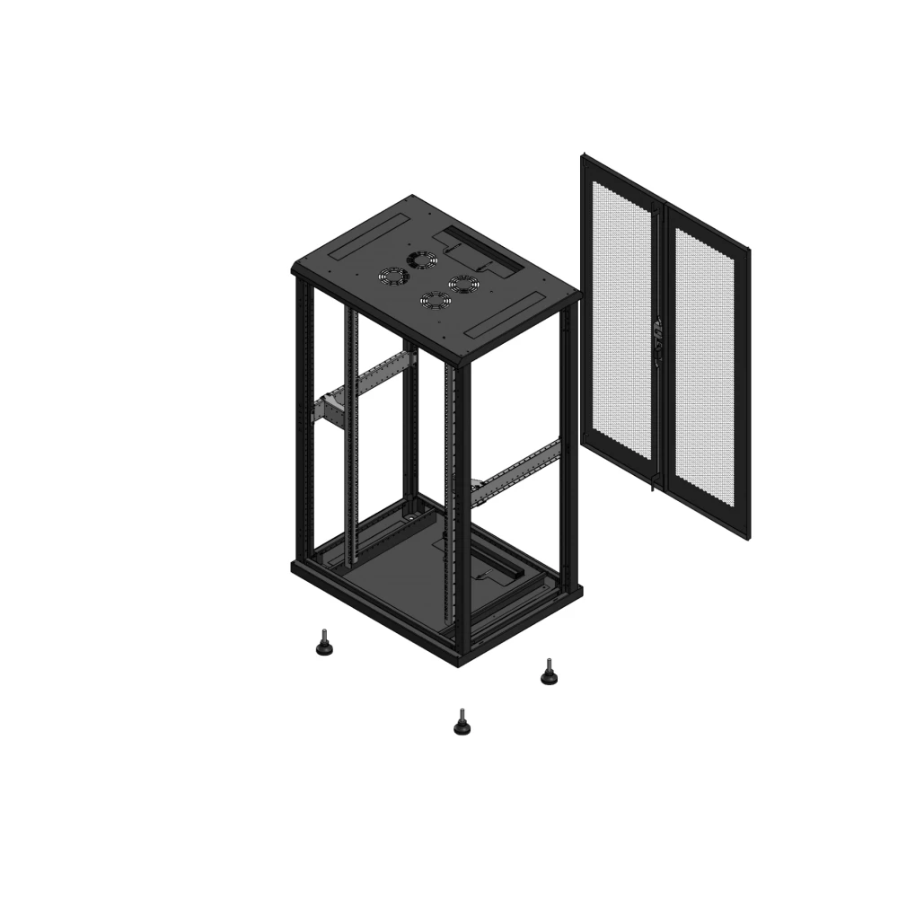 Gigamedia Vloer patchkast SP ar dubbel per ex 19" 26he 800x600mm zwart 702686spppdex