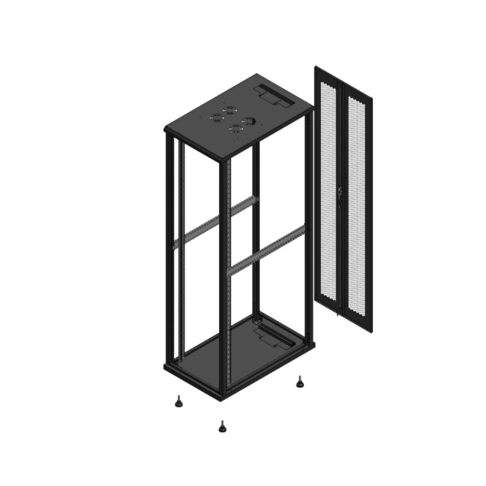 Gigamedia Vloer patchkast SP ar dubbel per ex 19" 47he 600x1000mm zwart 7047610spppdex