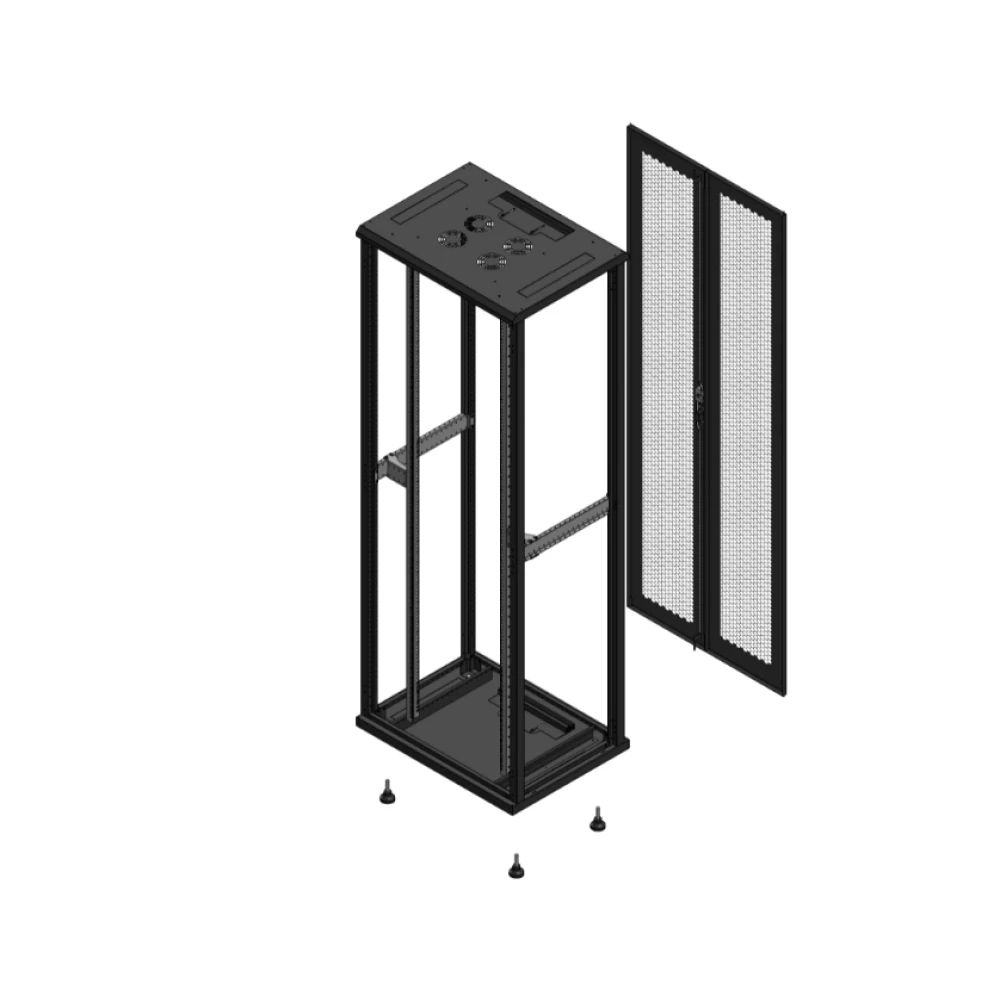 Gigamedia Vloer patchkast SP ar dubbel per ex 19" 47he 800x600mm zwart 704786spppdex