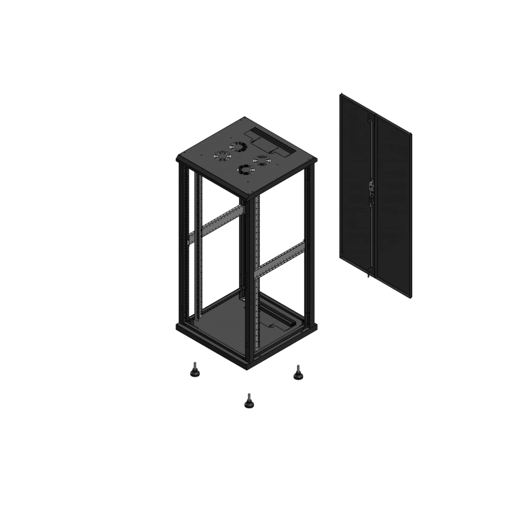 Gigamedia Vloer patchkast SP ar dubbel tol ex 19" 26he 600x600mm zwart 702666spptdex