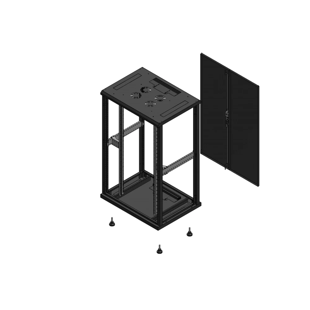 Gigamedia Vloer patchkast SP ar dubbel tol ex 19" 26he 800x600mm zwart 702686spptdex