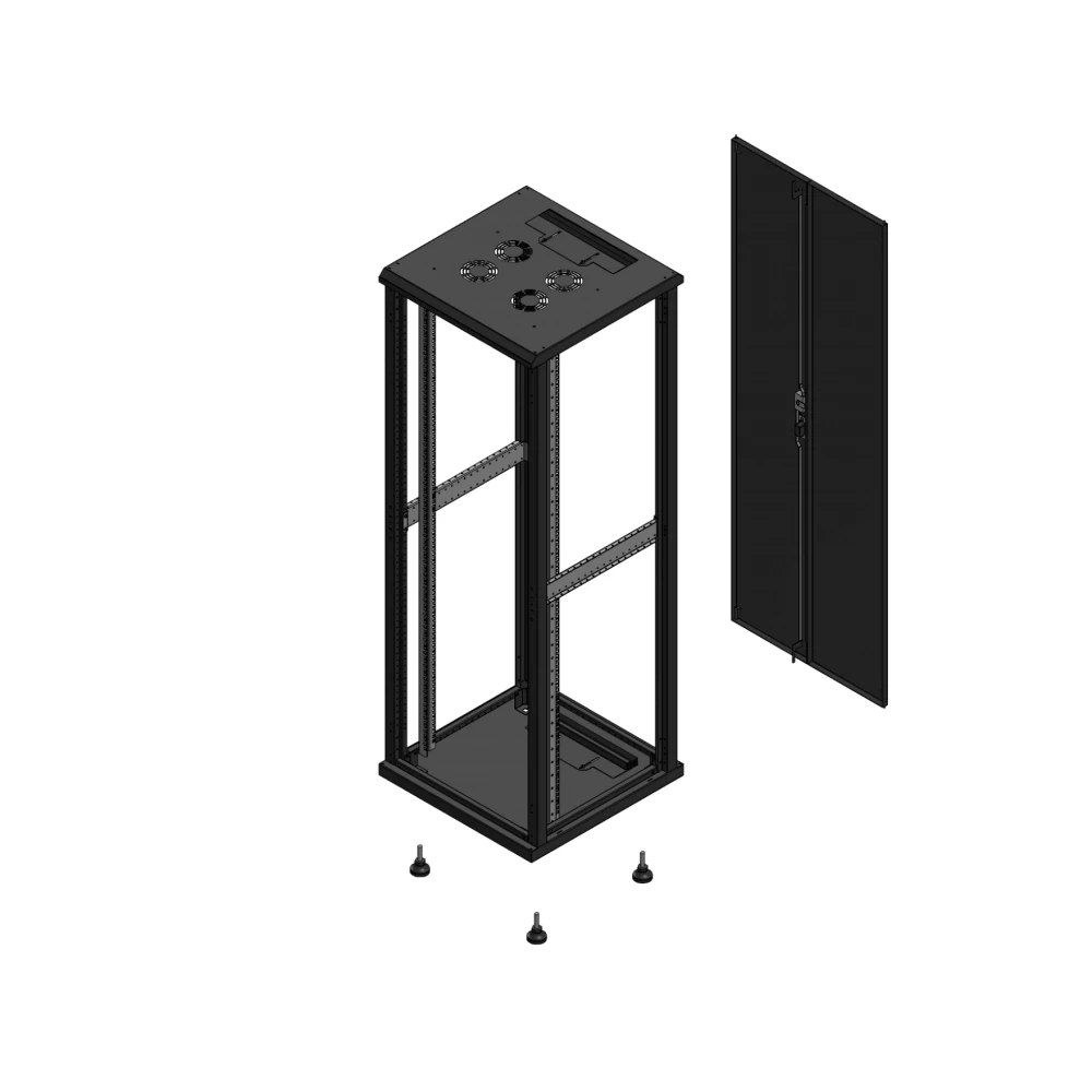 Gigamedia Vloer patchkast SP ar dubbel tol ex 19" 36he 600x600mm zwart 703666spptdex