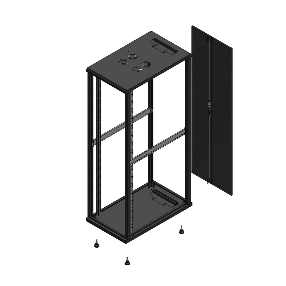 Gigamedia Vloer patchkast SP ar dubbel tol ex 19" 42he 600x1000mm zwart 7042610spptdex