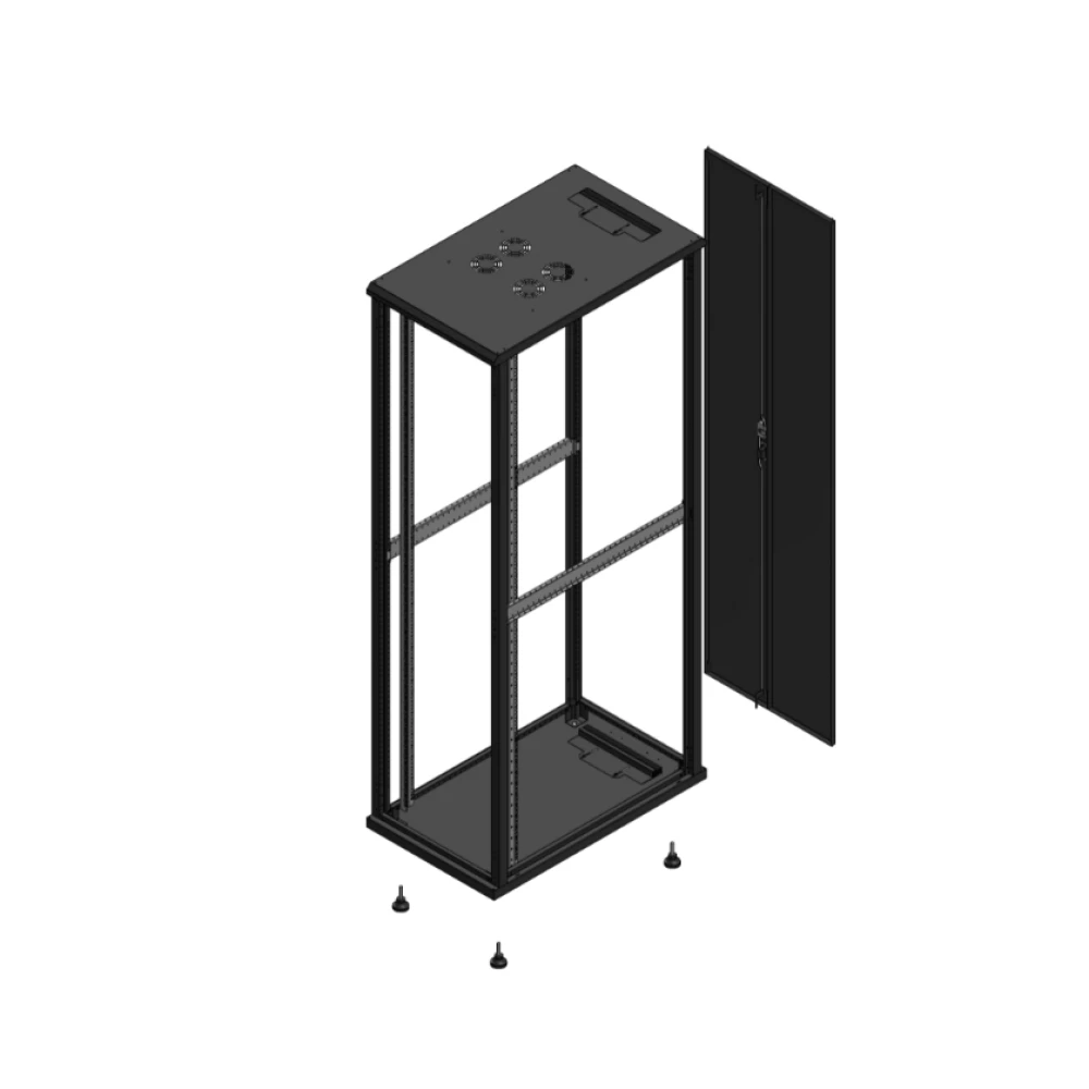 Gigamedia Vloer patchkast SP ar dubbel tol ex 19" 47he 600x1000mm zwart 7047610spptdex