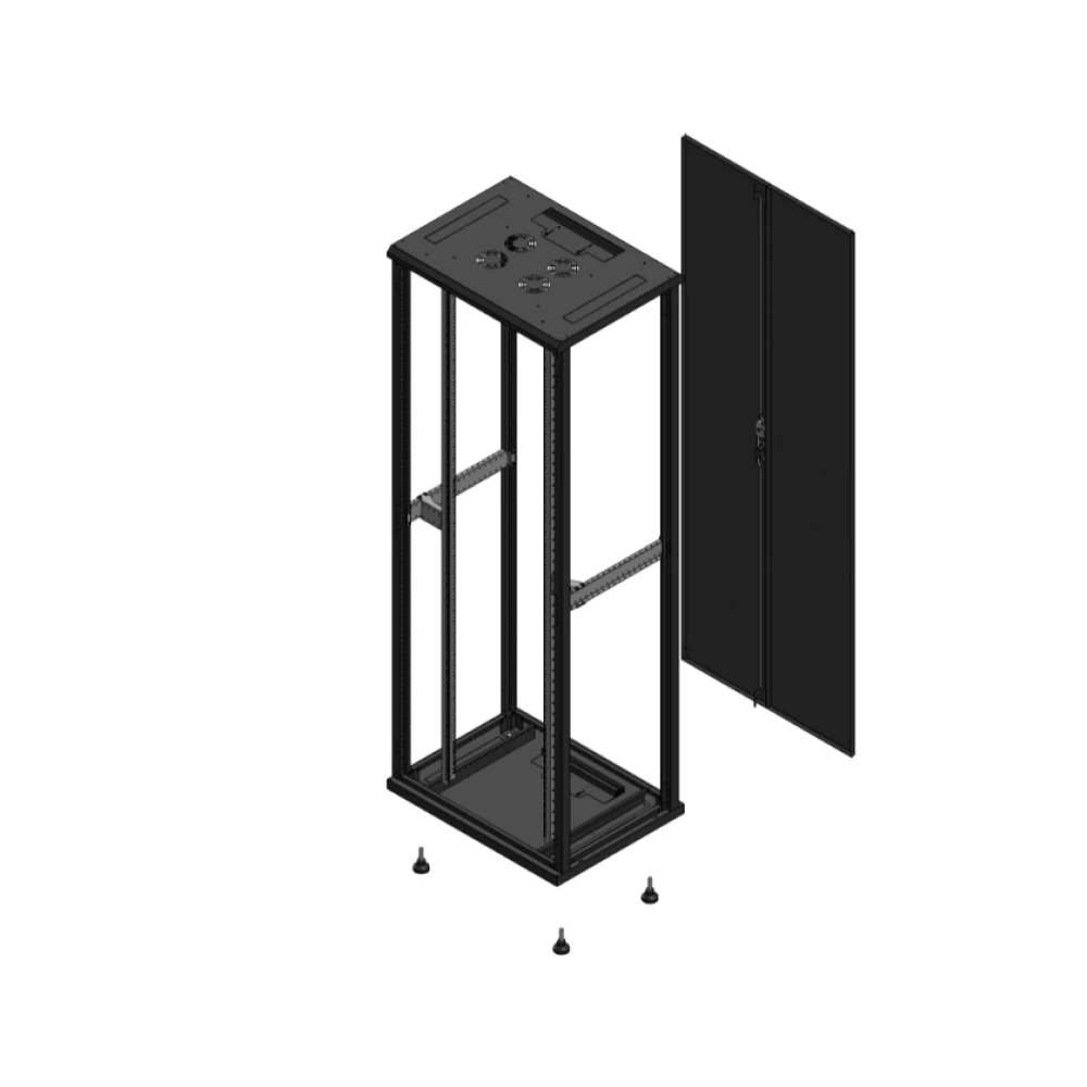 Gigamedia Vloer patchkast SP ar dubbel tol ex 19" 47he 800x600mm zwart 704786spptdex