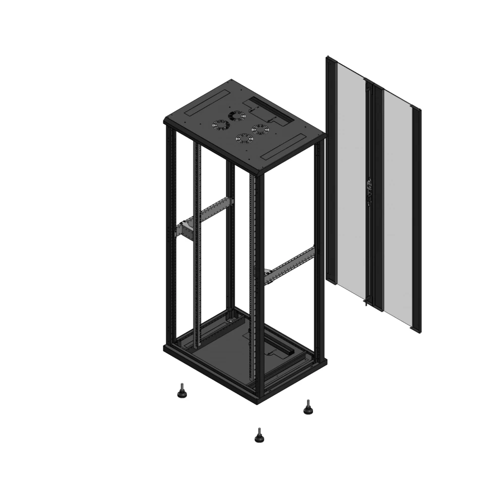 Gigamedia Vloer patchkast SP ar dubbel ver ex 19" 36he 800x600mm zwart 703686sppvdex
