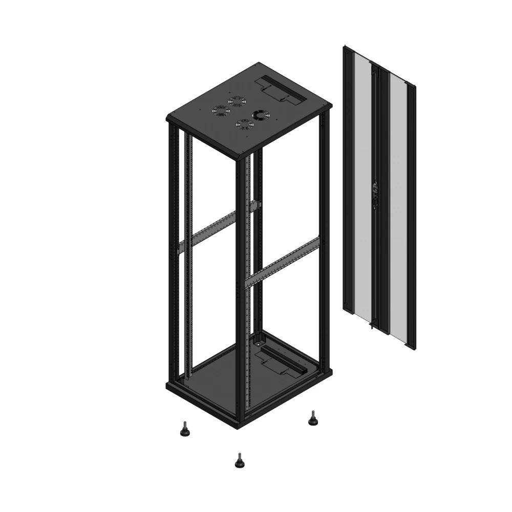 Gigamedia Vloer patchkast SP ar dubbel ver ex 19" 42he 600x800mm zwart 704268sppvdex
