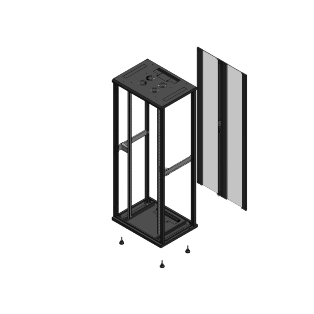 Gigamedia Vloer patchkast SP ar dubbel ver ex 19" 42he 800x600mm zwart 704286sppvdex