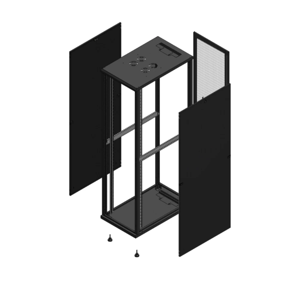 Gigamedia Vloer patchkast SP ar enkel per 19" 47he 600x1000mm zwart 7047610SPPPS