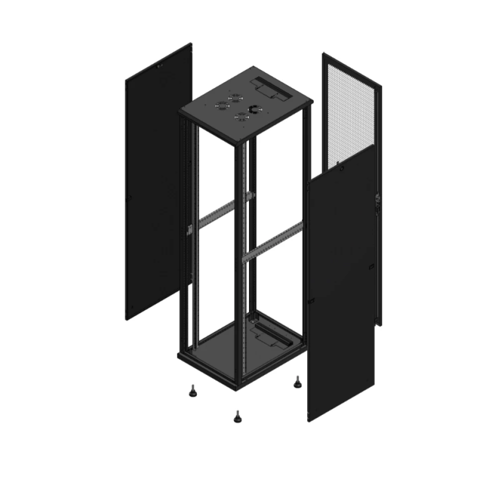 Gigamedia Vloer patchkast SP ar enkel per 19" 47he 600x800mm zwart 704768SPPPS