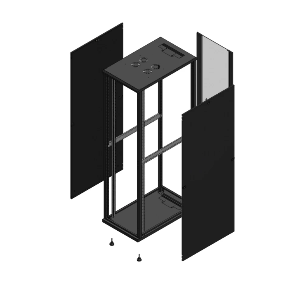 Gigamedia Vloer patchkast SP ar enkel ver 19" 47he 600x1000mm zwart 7047610SPPVS