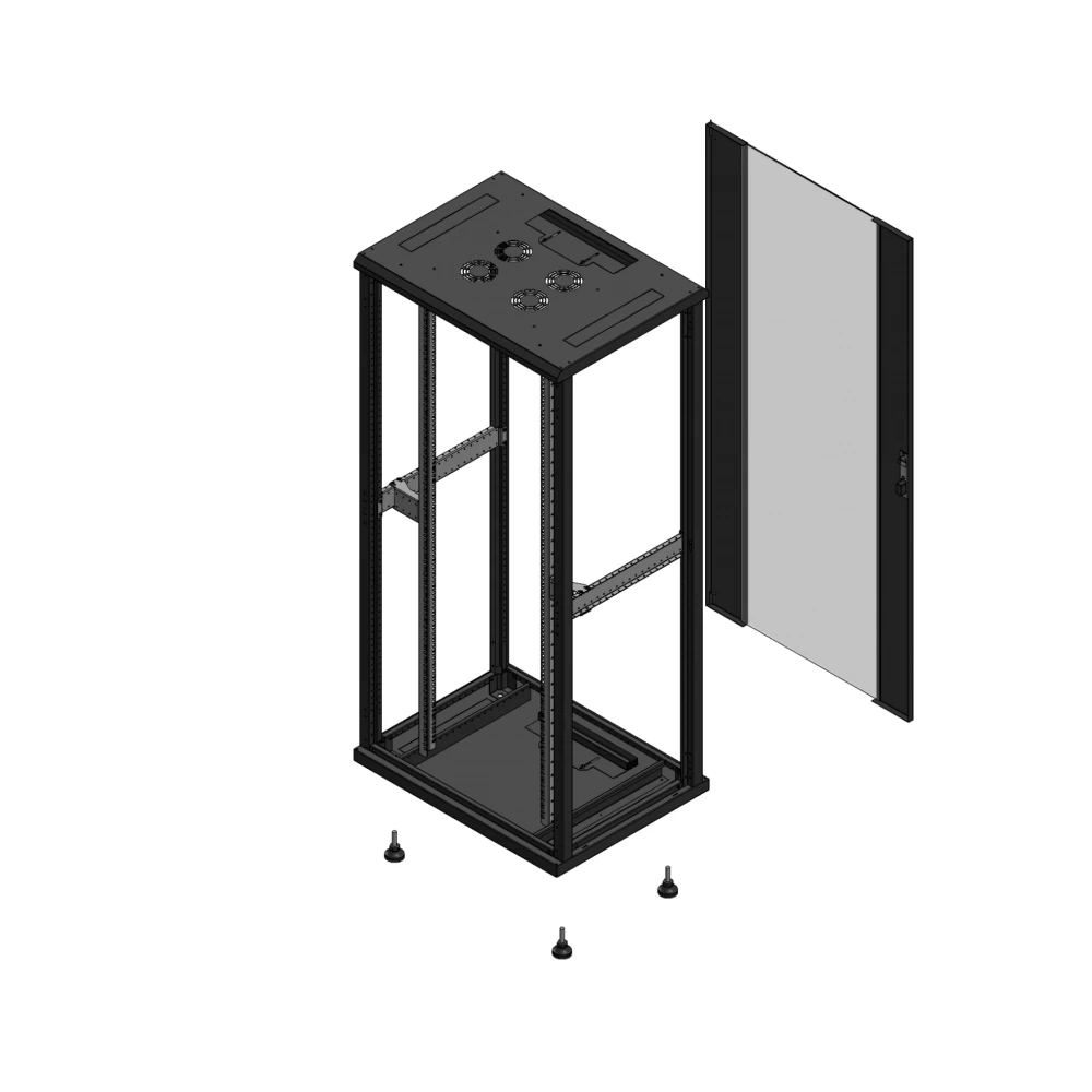 Gigamedia Vloer patchkast SP ar enkel ver ex 19" 36he 800x600mm zwart 703686sppvsex