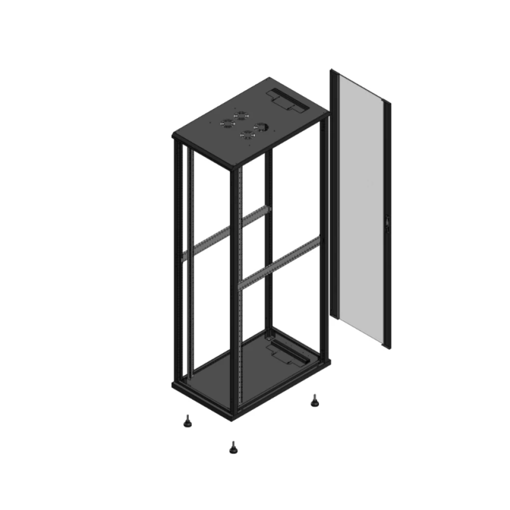 Gigamedia Vloer patchkast SP ar enkel ver ex 19" 47he 600x1000mm zwart 7047610sppvsex