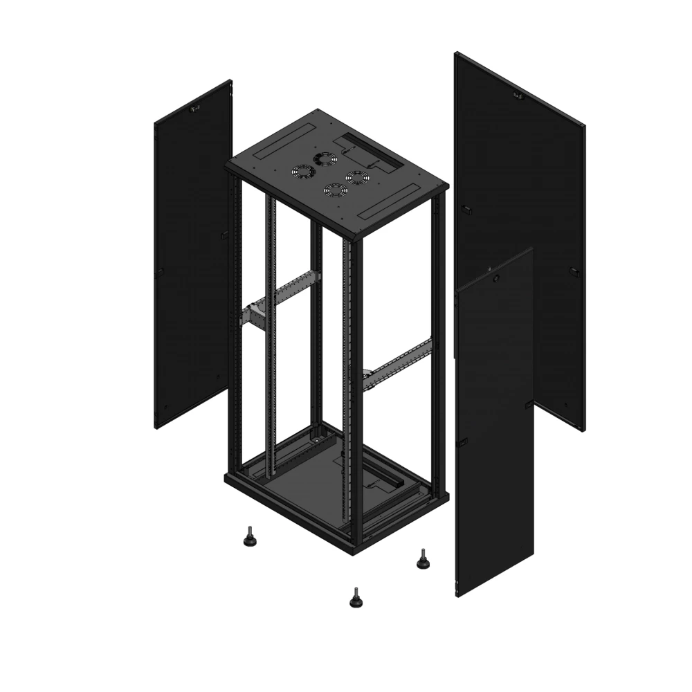 Gigamedia Vloer patchkast SP par 19" 36he 800x600mm zwart 703686sppar