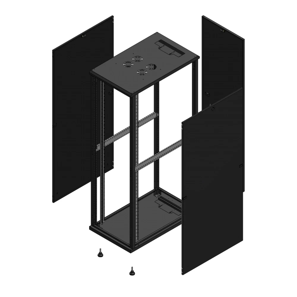 Gigamedia Vloer patchkast SP par 19" 42he 600x1000mm zwart 7042610sppar
