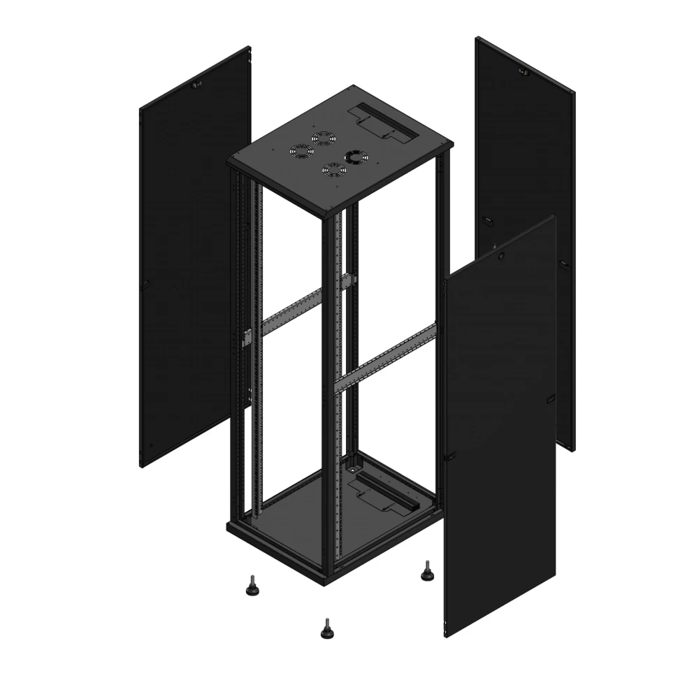 Gigamedia Vloer patchkast SP par 19" 42he 600x800mm zwart 704268sppar