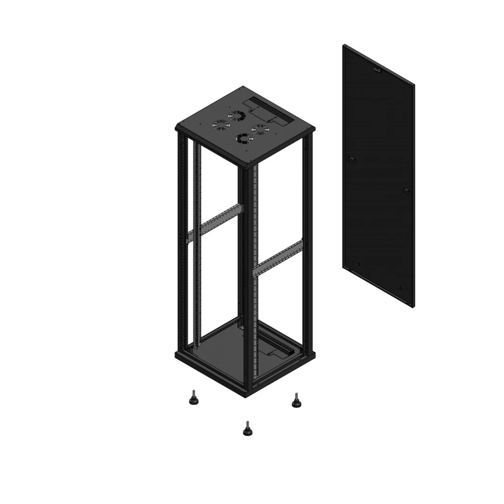 Gigamedia Vloer patchkast SP par ex 19" 36he 600x600mm zwart 703666spparex