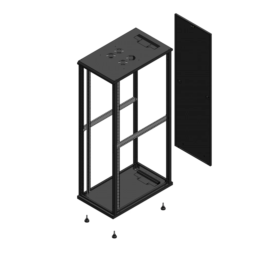 Gigamedia Vloer patchkast SP par ex 19" 42he 600x1000mm zwart 7042610spparex