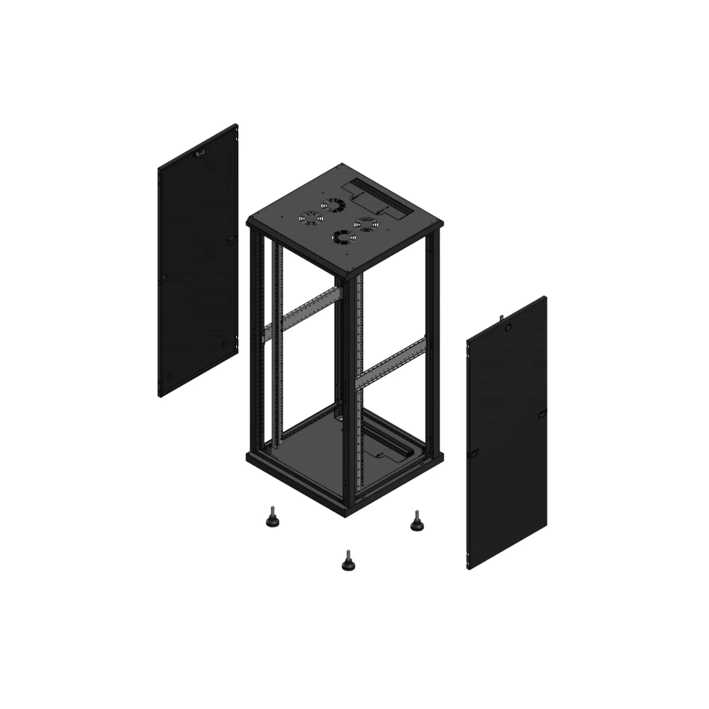 Gigamedia Vloer patchkast SP SP 19" 26he 600x600mm zwart 702666SPSP