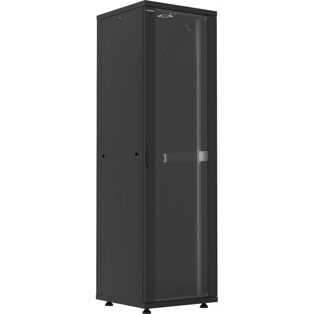 Gigamedia Vloerkast 19? inirack 26u 600x600 zwart