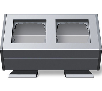 Gira PROFL BEVESTHK 2V ALU P55