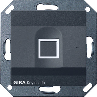 Gira Systeem 55 Keyless In Fingerprint-leeseenheid zwart mat